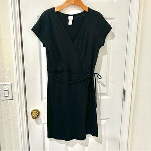 H&M Black Mini Wrap Dress